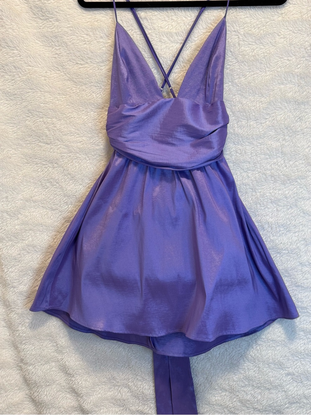 Lucy in the Sky Lavender Purple Backless Mini Dress
